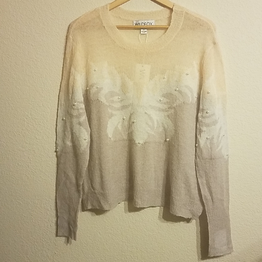 Wildfox Pearl Embellished Sweater , NWT - Picture 3 of 8